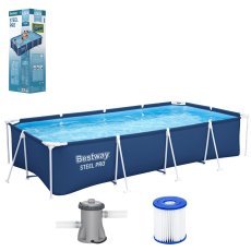 Pool mit Metallrahmen, 400 x 211 x 81 cm – BES56424