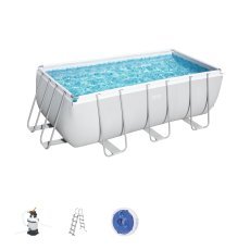 Chomik - Pool mit Metallrahmen 4,12×2,01×1,22 m - BES56457 (Pool, Sandpumpe, Leiter, Dosierer) *0258 *6288