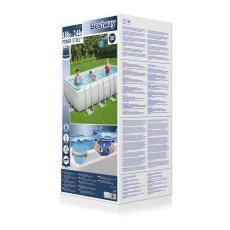 Chomik - Pool mit Metallrahmen 4,88×2,44×1,22 m - BES56671 (Pool, Sandfilterpumpe, Leiter, Abdeckplane, Dosierer) *6592