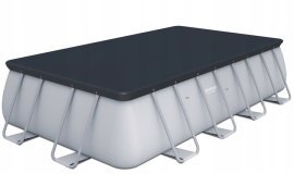 Chomik - Pool mit Metallrahmen 4,88×2,44×1,22 m - BES56671 (Pool, Sandfilterpumpe, Leiter, Abdeckplane, Dosierer) *6592