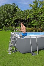 Chomik - Pool mit Metallrahmen 4,88×2,44×1,22 m - BES56671 (Pool, Sandfilterpumpe, Leiter, Abdeckplane, Dosierer) *6592