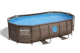 Ovaler Pool mit Metallrahmen 4,27×2,5×1 m - BES56714