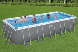 Chomik - Pool mit Metallrahmen 6,40×2,74×1,32 m - BES5612b-