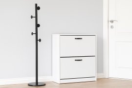 Chomik - Stehende Garderobe Reda 174 cm – Schwarz – LOF5301