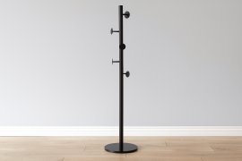 Chomik - Stehende Garderobe Reda 174 cm – Schwarz – LOF5301