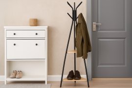 Chomik - Stehgarderobe Tares mit Ablagefächern 180 cm - LOF5400