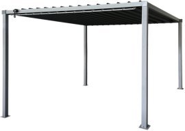 Chomik - Gartenpergola mit Metalldach 3x3x2,2 m – Grau – TUN5122