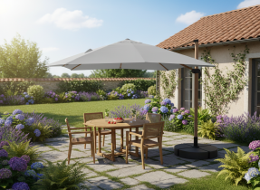 Chomik - Gartenschirm 3x3 m Roma – grau – GAO6310