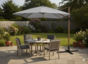 Chomik - Gartenschirm 3x3 m Roma – grau – GAO6310