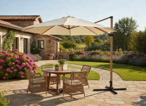 Chomik - Gartenschirm 3x3 m Roma – Beige - GAO6327