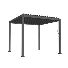 Gartenpergola LED 3x3x2,5 m – Grau – VIN0623
