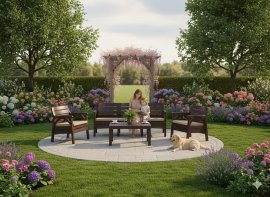 Chomik - Gartenmöbel-Set Santana – braun – KAS0867/1