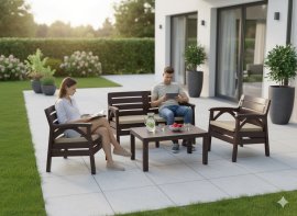 Chomik - Gartenmöbel-Set Santana – braun – KAS0868/1