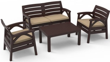 Chomik - Gartenmöbel-Set Santana – braun – KAS0868/1