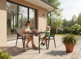 Chomik - Gartentisch – Braun – NEO6645
