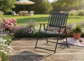 Chomik - Klappbarer Gartenstuhl – schwarz – NEO6829