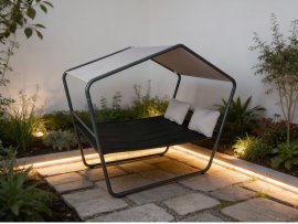 Chomik - Doppelte Gartenliege mit Sonnendach - FAT4590