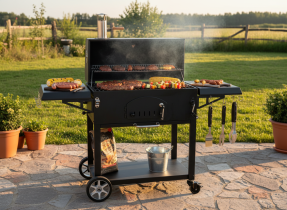 Chomik - Holzkohlegrill Vulcano mit Deckel - BBQ5221