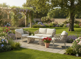 Gartenmöbel-Set – Beige – ATO0418