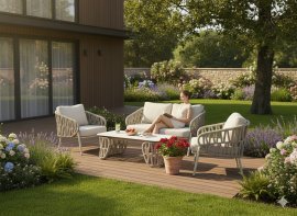 Chomik - Gartenmöbel-Set – Beige – ATO0418