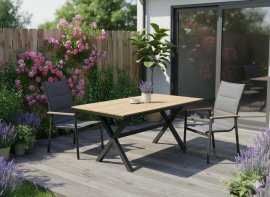 Chomik - Gartentisch mit Polywood – Dunkelgrau – RIT6259