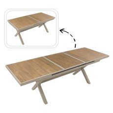 Chomik - Ausziehbarer Gartentisch aus Aluminium 180–240×90×76 cm - ATO0388