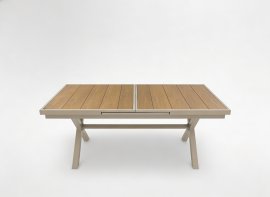 Ausziehbarer Gartentisch aus Aluminium 180–240×90×76 cm - ATO0388