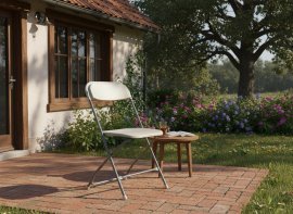 Chomik - Klappbarer Cateringstuhl – grau – ZUM3693