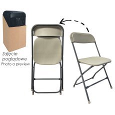 Chomik - Klappbarer Cateringstuhl – grau – ZUM3693