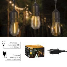 Garten-Girlande mit Fernbedienung 24 V, 3 + 15 m, LED, Warmweiß – SOL6242