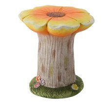 Chomik - Gartenfigur – Blumentopfständer Orange Rose – GOT7225