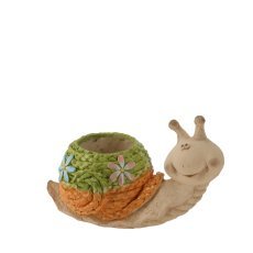 Chomik - Gartenübertopf – Schnecke mit geflochtenem Gehäuse – GOT7362