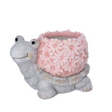 Chomik - Gartenblumentopf – rosa Schildkröte – GOT7430