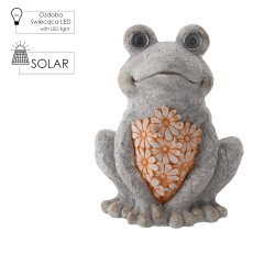 Chomik - Gartenfigur – Frosch mit LED – GOT7461