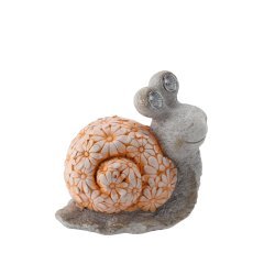 Chomik - Gartenfigur – Schnecke mit leuchtenden LED-Augen – GOT7478