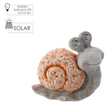 Chomik - Gartenfigur – Schnecke mit leuchtenden LED-Augen – GOT7478