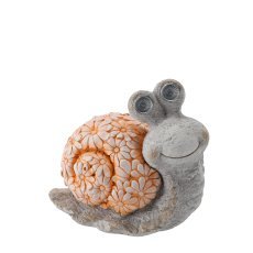 Gartenfigur – Schnecke mit leuchtenden LED-Augen – GOT7478