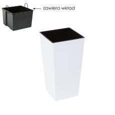 Chomik - Blumentopf Finezja 19x19 cm mit Einsatz – Weiß - LAM55326