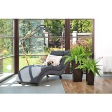 Chomik - Blumentopf Finezja 19x19 cm mit Einsatz – Schwarz - LAM45327