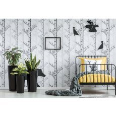 Chomik - Blumentopf Lilia 30 cm mit Einsatz – schwarz - LAM45464