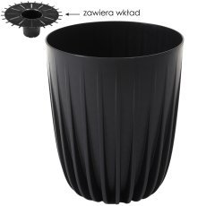 Chomik - Topf Mira 39 cm – schwarz - LAM49165