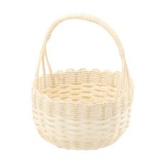 Rattankorb 24x14/27 cm mit Henkel – Weiß - DRA02_8765