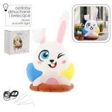 Chomik - Aufblasbarer Hase 120 cm LED - SUN9687