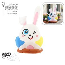 Chomik - Aufblasbarer Hase 120 cm LED - SUN9687
