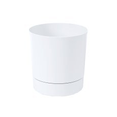 Topf mit Untersetzer Aura 32,5 cm – weiß – LAM51274