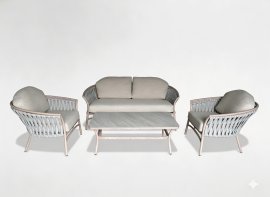 Komplettset Aluminium-Gartenmöbel Valletta - ALM8147