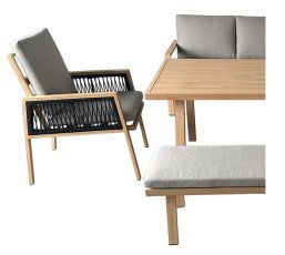 Chomik - Komplettset aus Aluminium-Möbeln Ottawa - ALM8154