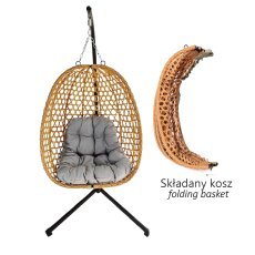 Chomik - Hängender Klappstuhl Faron – natur – FAT0722