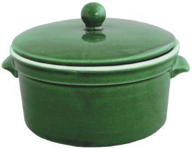 Chomik - Keramiktopf mit Deckel 0,5 L – grün – RUI3125