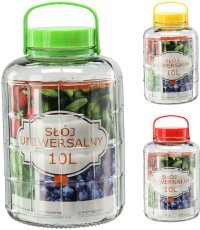 Glasgefäß 10 L mit Kunststoffdeckel – WEL6907